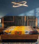 Aurex Patex Bed | Premium Lamination Finish | Modern Luxury Bedroom Furniture | Arman Furnitures