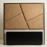 Urban Luxe Single Bed – Camel Brown | Premium Velvet Finish | Arman-furnitures