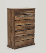 Rustic Wooden Shoe Cabinet with Slatted Vent Doors - Image 2