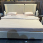 Luxury Upholstered King Size Bed Set with Split Headboard & Side Tables