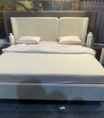Luxury Upholstered King Size Bed Set with Split Headboard & Side Tables