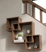 Modern Interlocking Cube Wall Shelf (Intersecting Wooden Floating Shelves) - Image 2